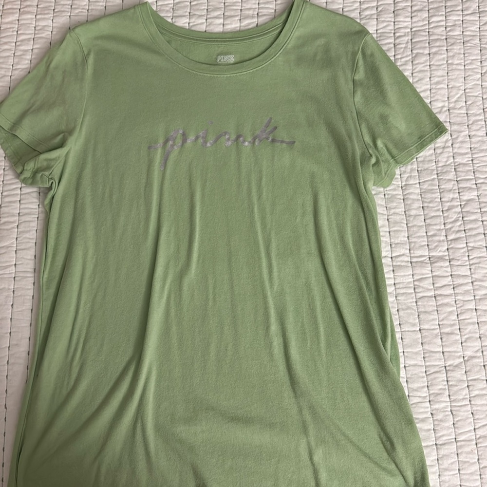 PINK mint green tshirt